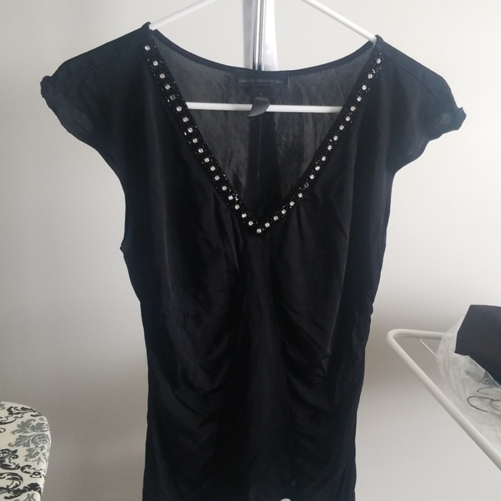 Fun Express black shirt with silver details